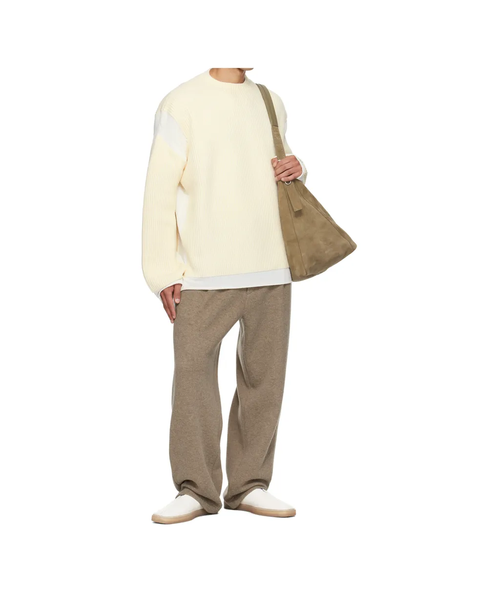 Wool Blend Crew Neck Sweater