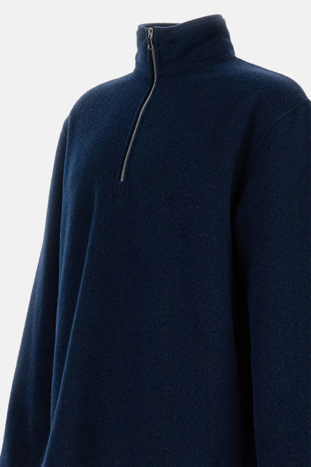 Virgin Wool Zip-Up Sweater