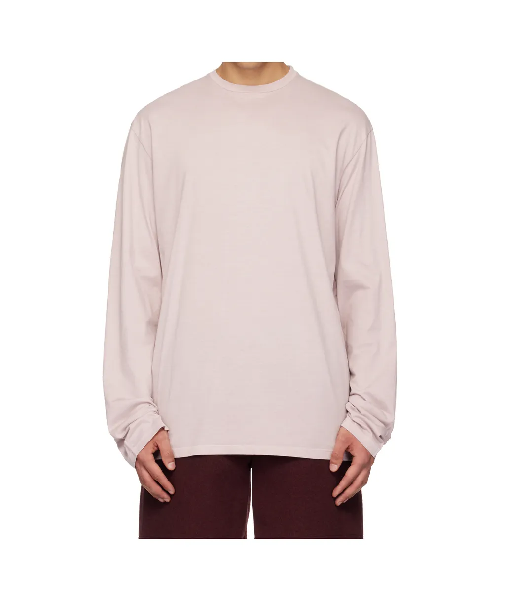 Crew Neck Knitted Cotton T-Shirt