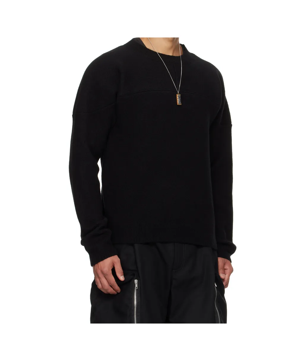 Wool Blend Crew Neck Sweater