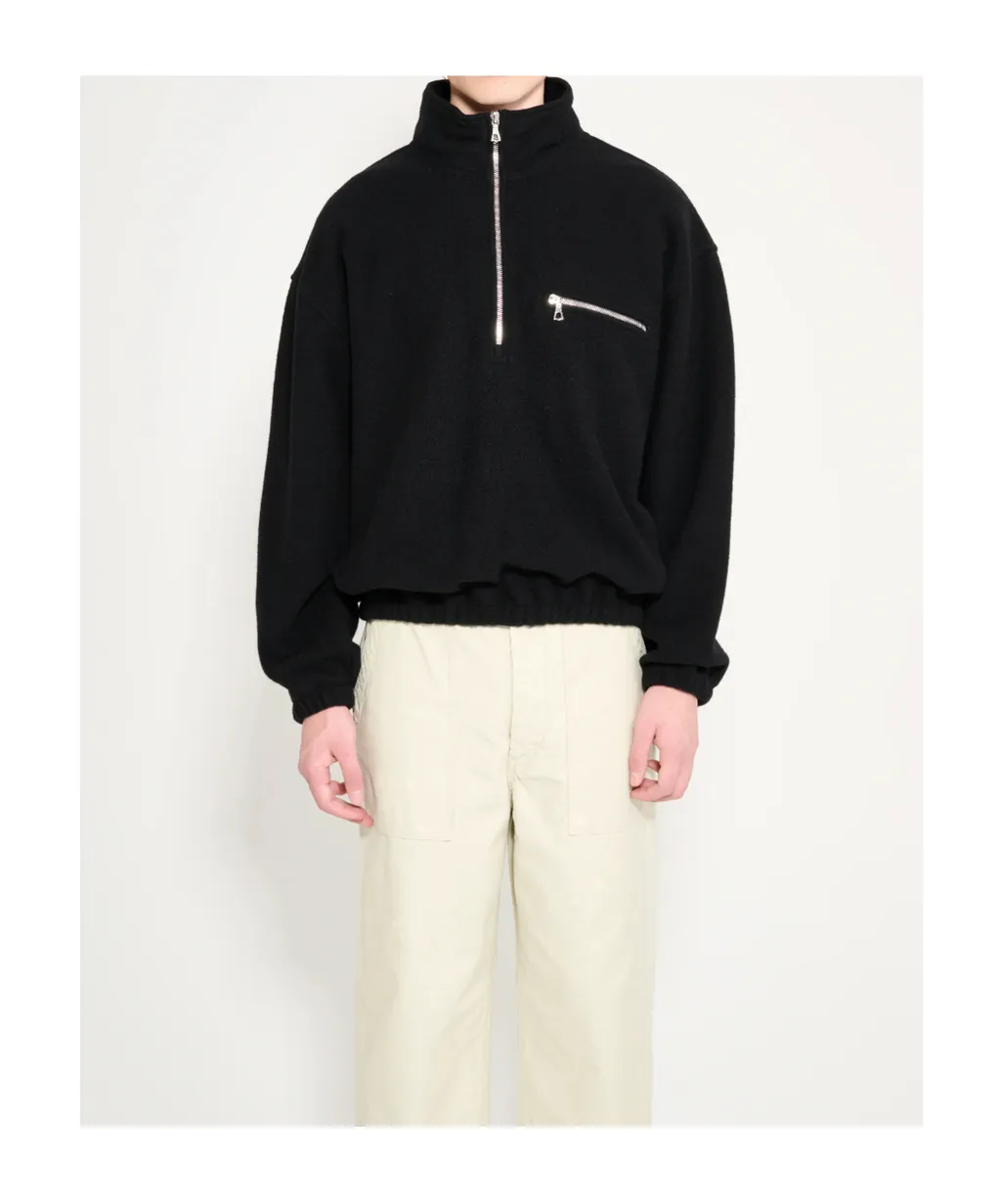 Half-Zip Wool Sweatshirt