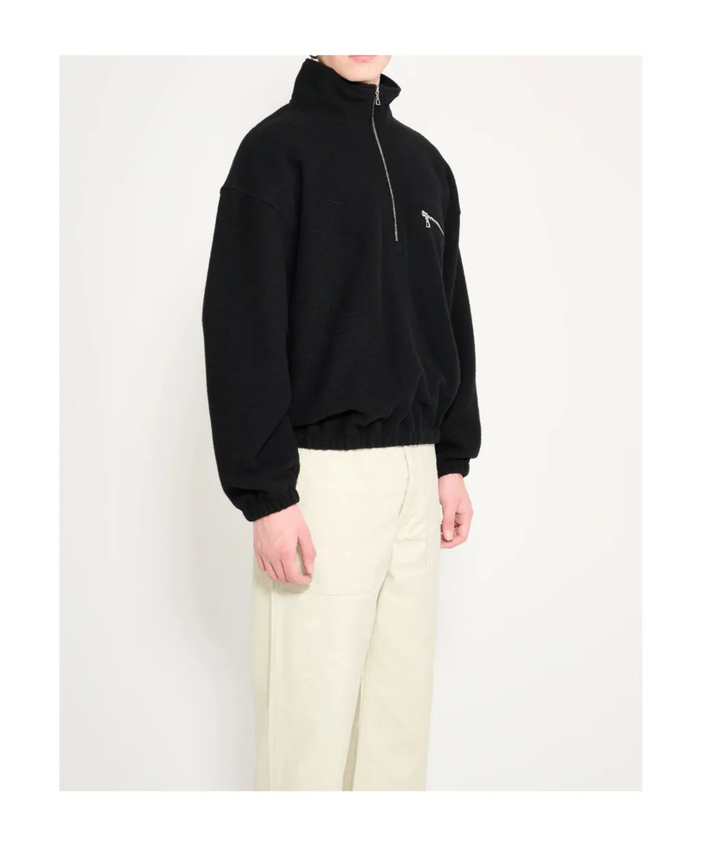 Half-Zip Wool Sweatshirt