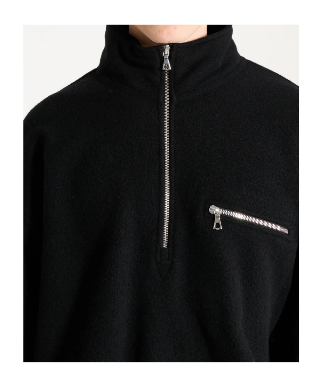 Half-Zip Wool Sweatshirt