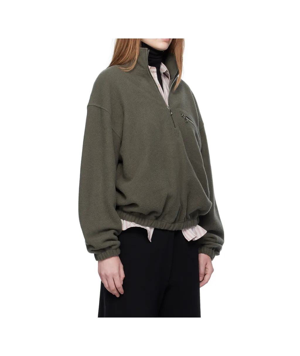 Half-Zip Long-Sleeve Sweatshirt