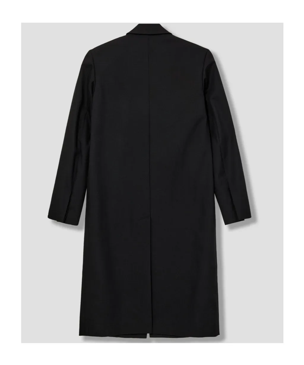 Long-Sleeved Wool Coat