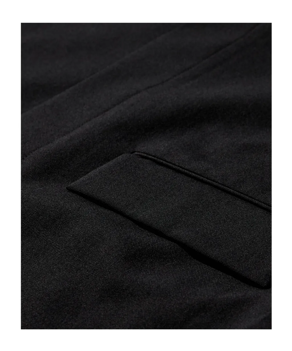Long-Sleeved Wool Coat