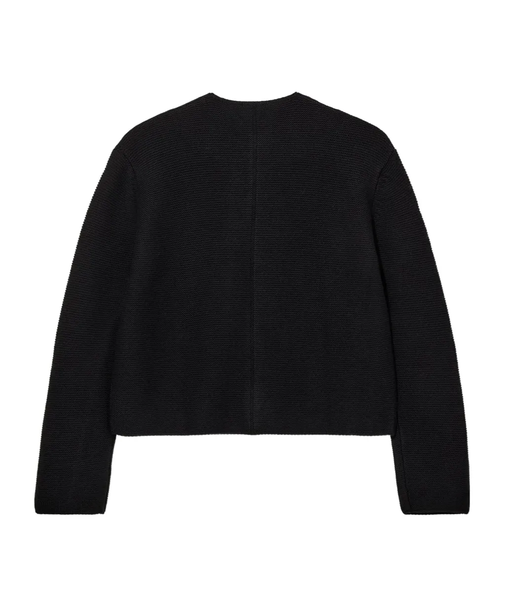 Long-Sleeved Wool Cardigan