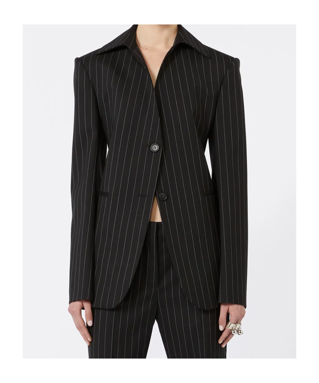 Wool Long-Sleeved Suit Jacket