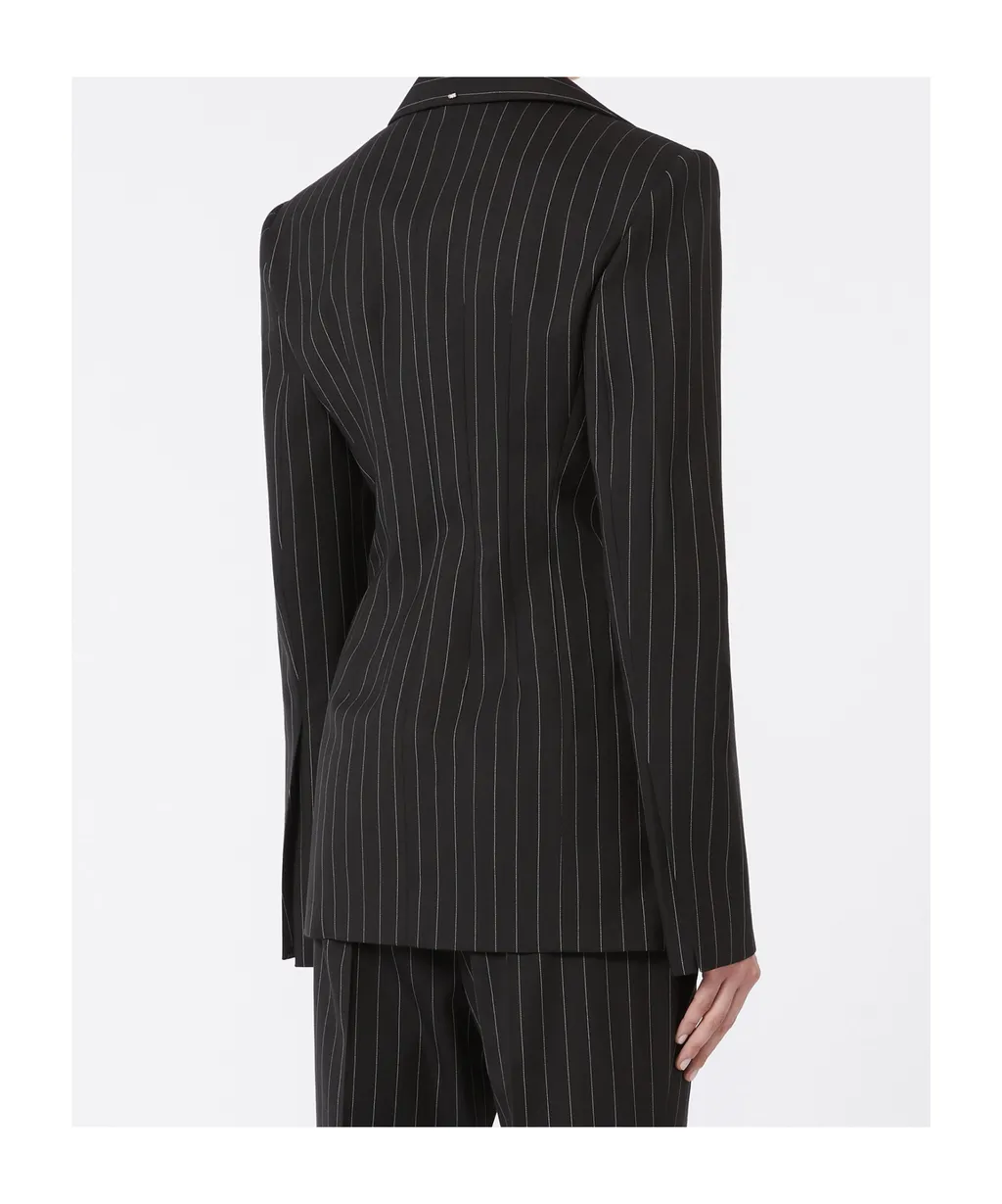 Wool Long-Sleeved Suit Jacket
