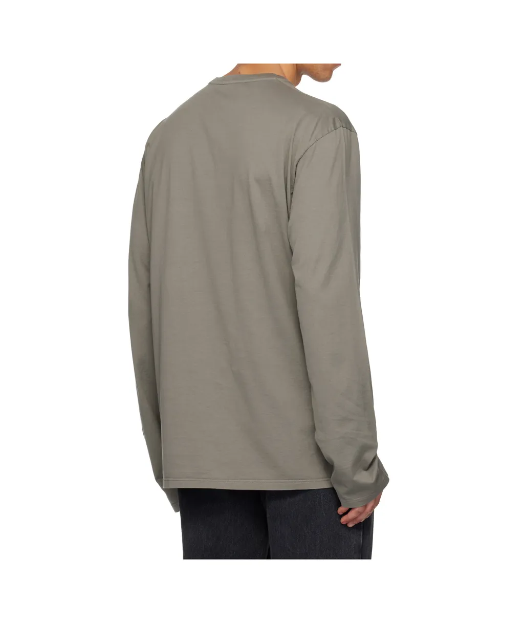 Crew Neck Knitted Cotton T-Shirt