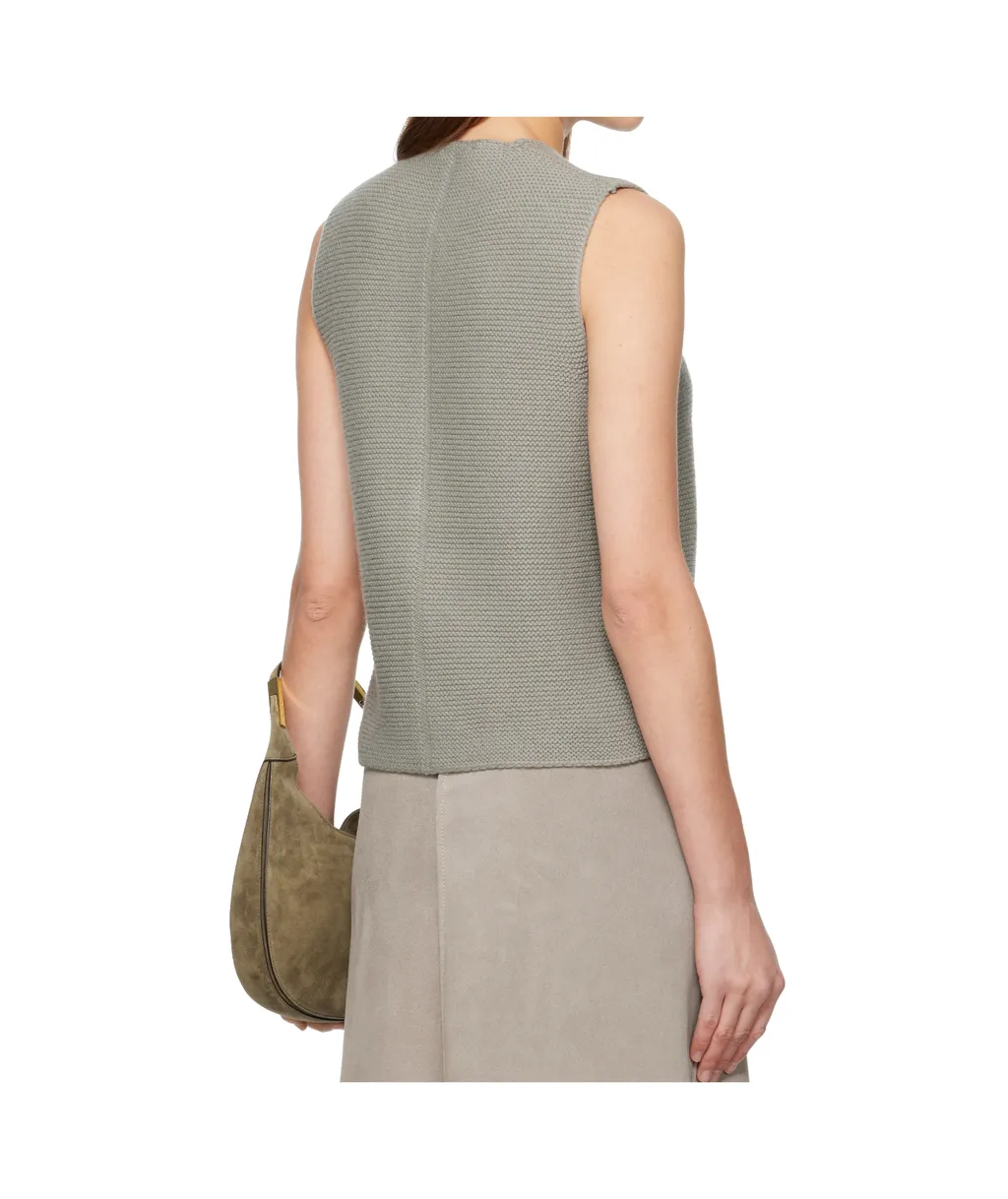 Tyrolean Gilet Wool Sleeveless Cardigan
