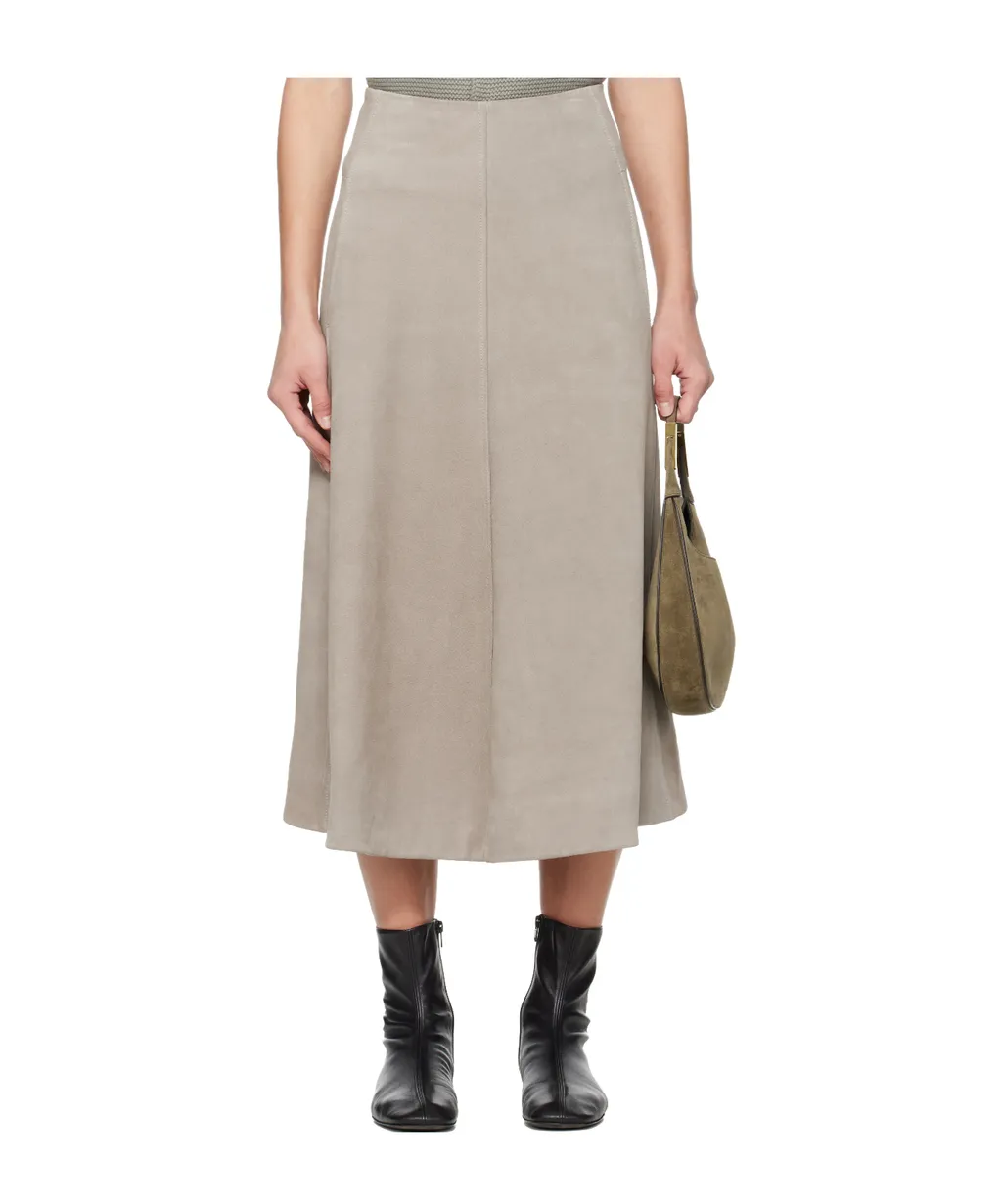 Crust Suede Midi Skirt