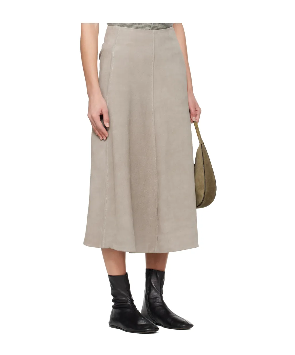 Crust Suede Midi Skirt