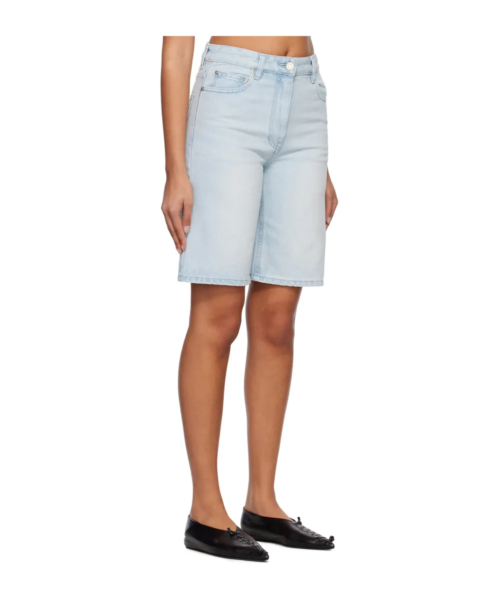 Faded Denim Shorts