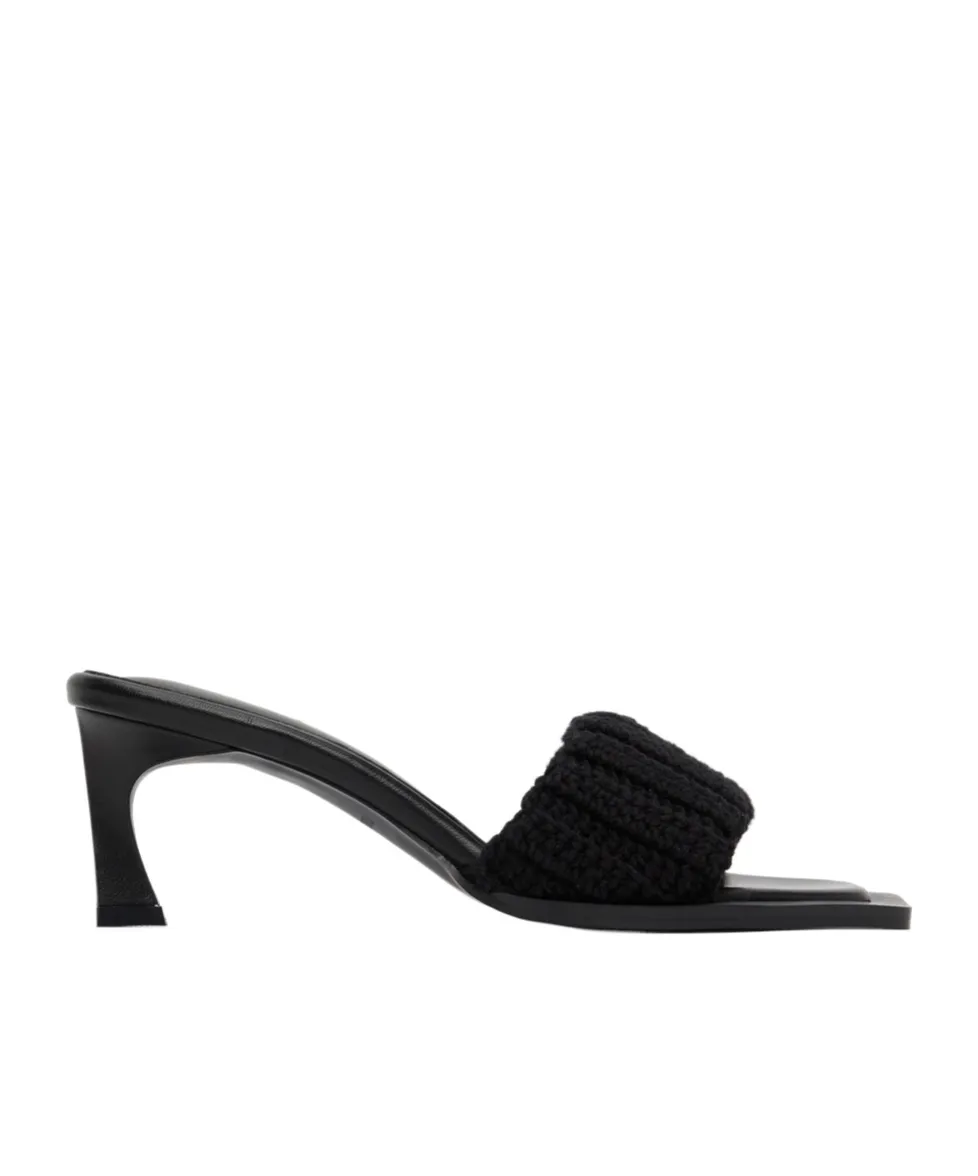 Crocheted High-Heeled Sandals