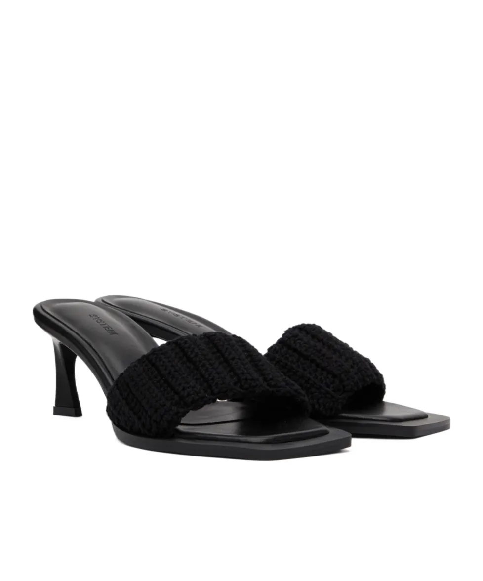 Crocheted High-Heeled Sandals