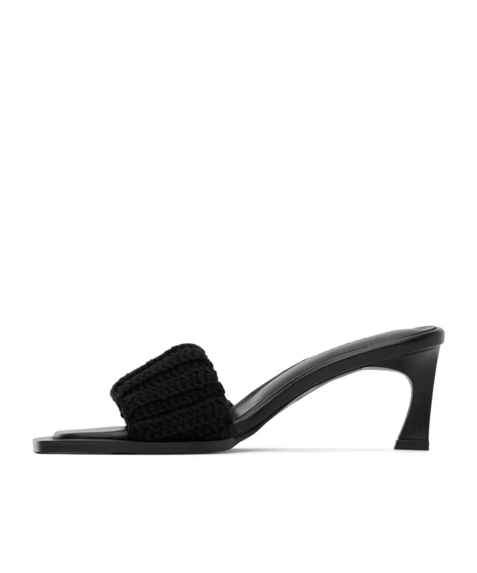 Crocheted High-Heeled Sandals