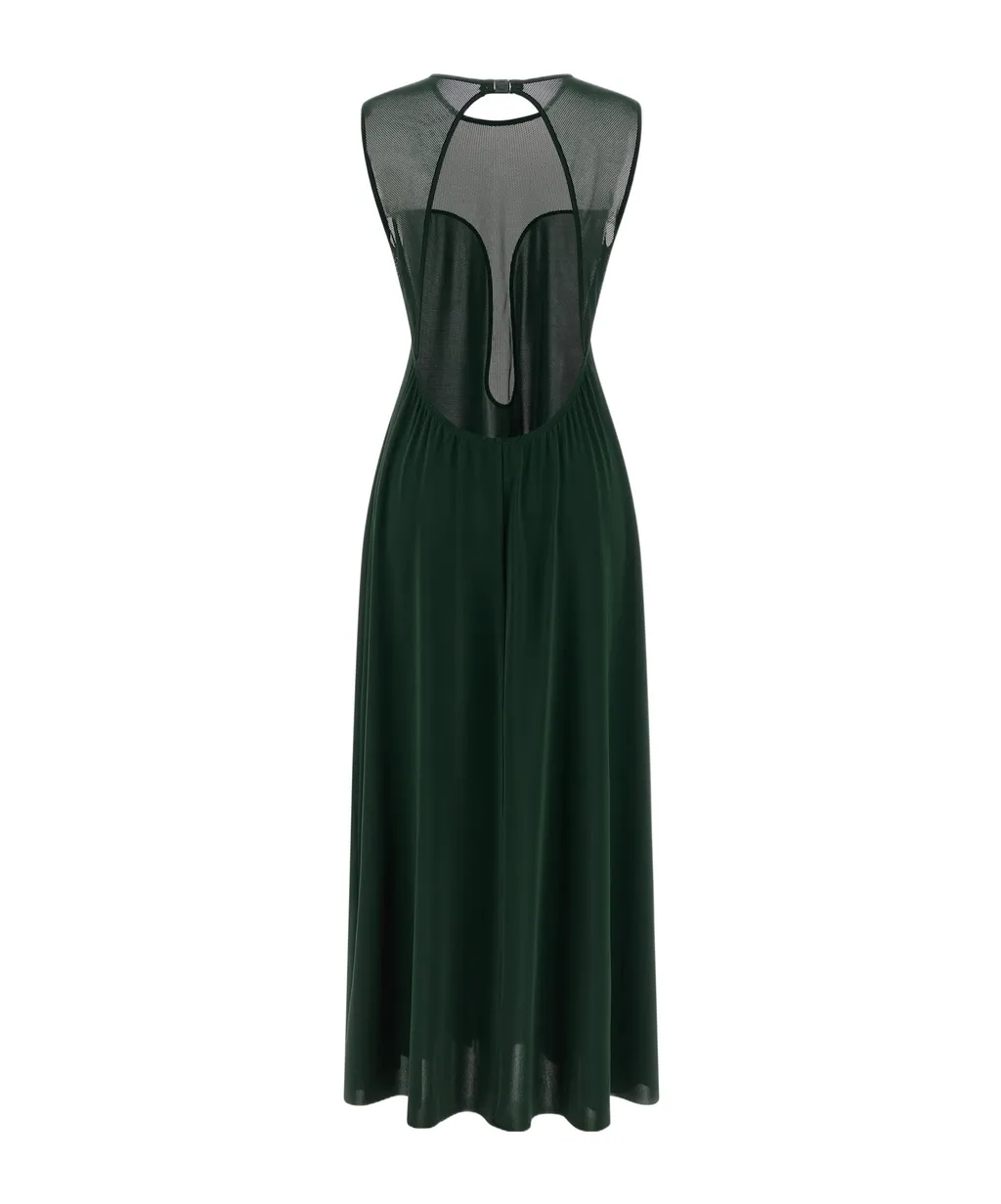 Eres Scene Mesh Insert Long Dress