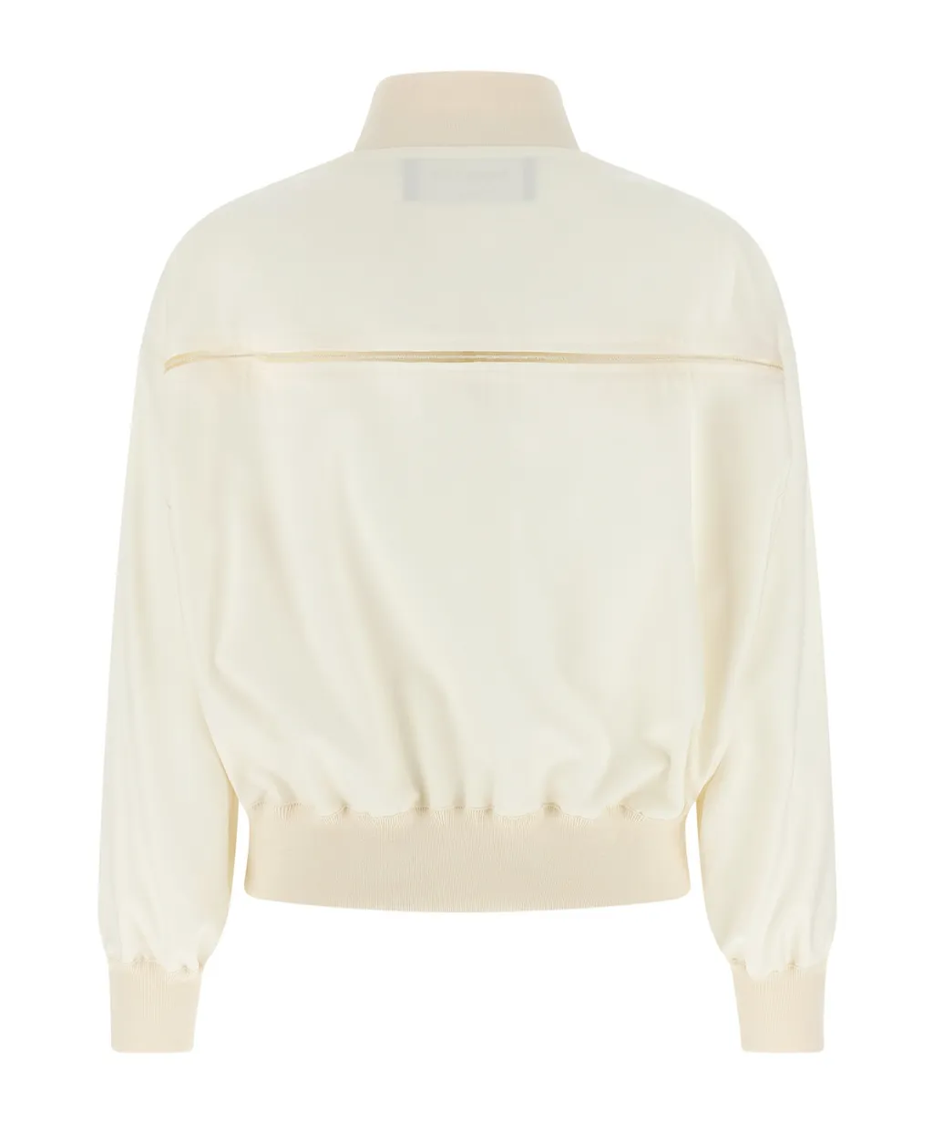 Fabiana Filippi Lace-Insert Bomber Jacket