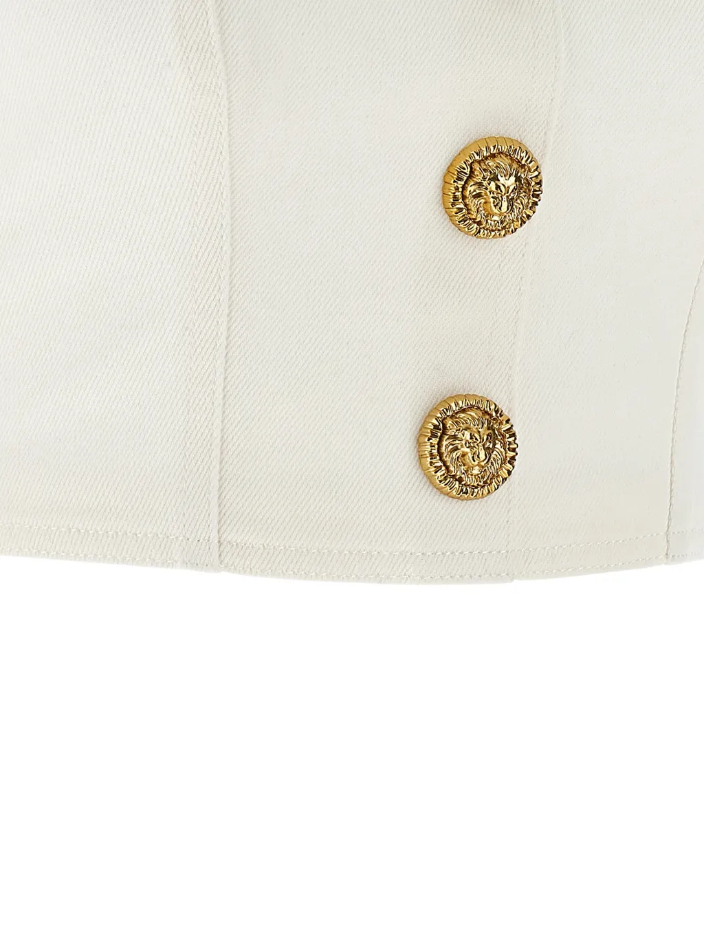 Balmain Button Cropped Top