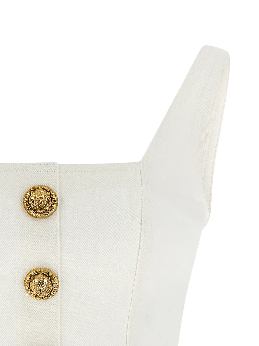 Balmain Button Cropped Top