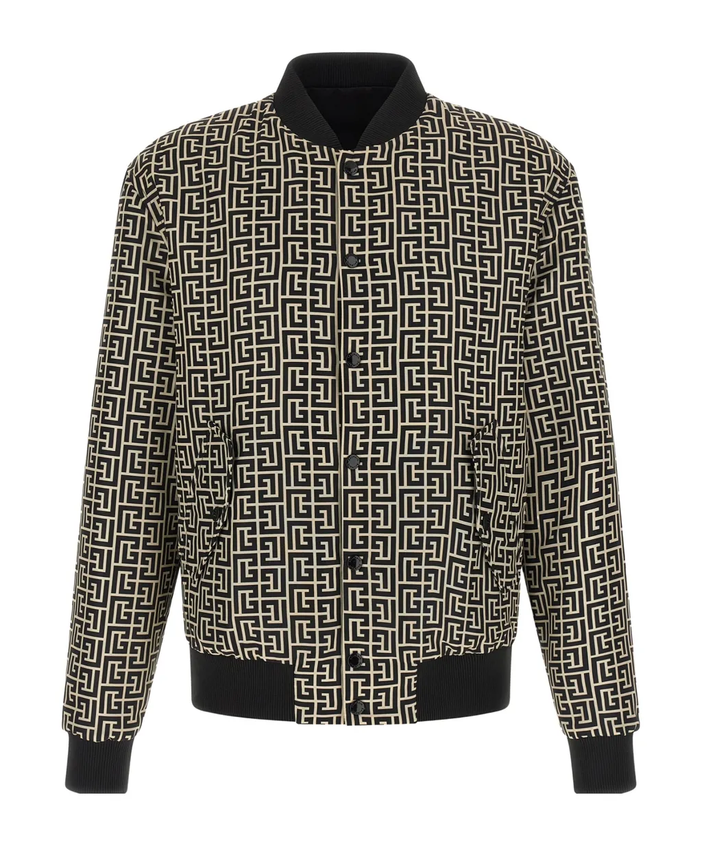 Balmain Monogram Reversible Bomber Jacket