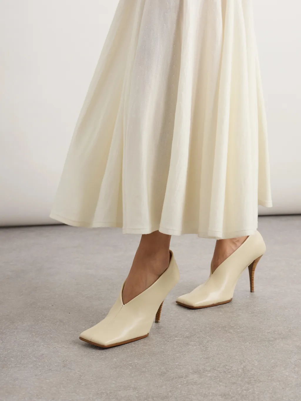 Square-Toe High Heels