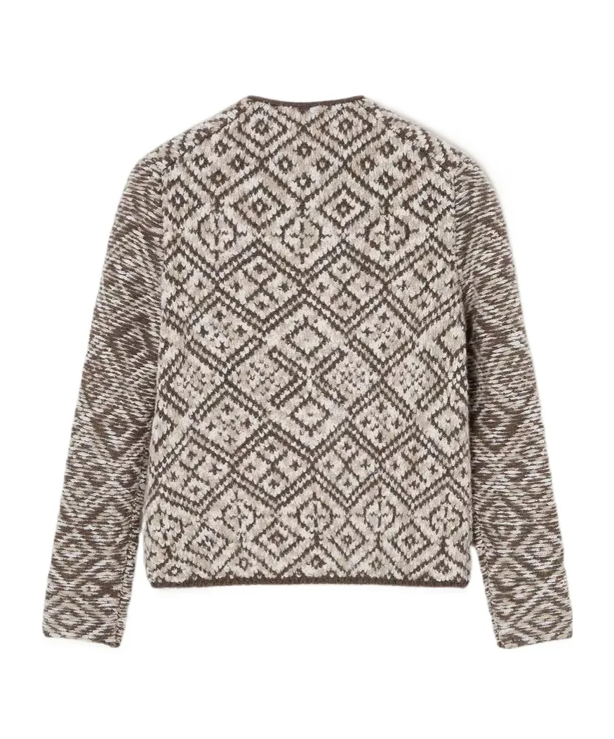 Paroo Jacquard Knit Cashmere Cardigan