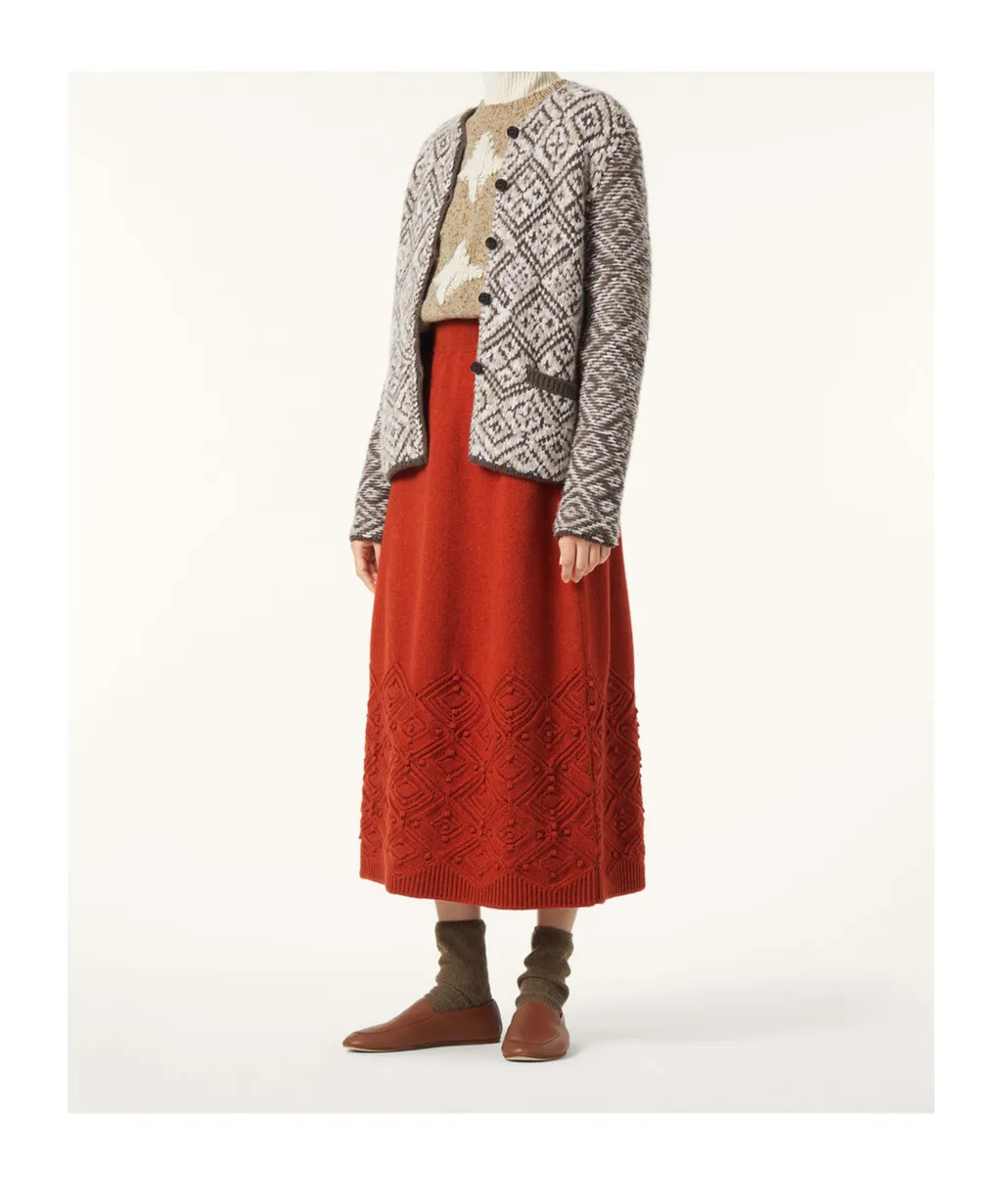 Paroo Jacquard Knit Cashmere Cardigan