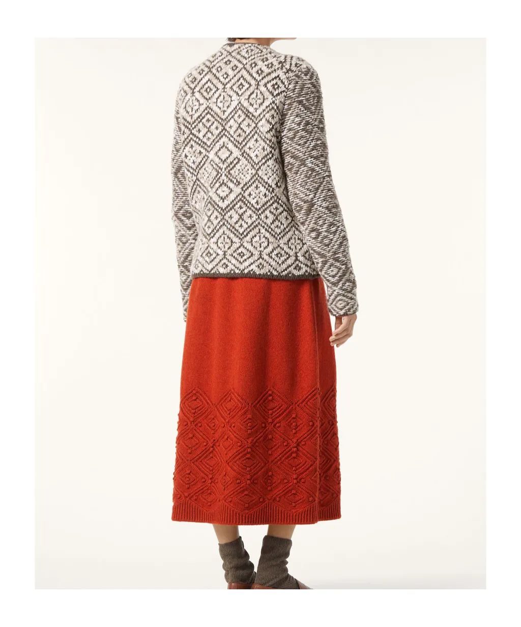 Paroo Jacquard Knit Cashmere Cardigan