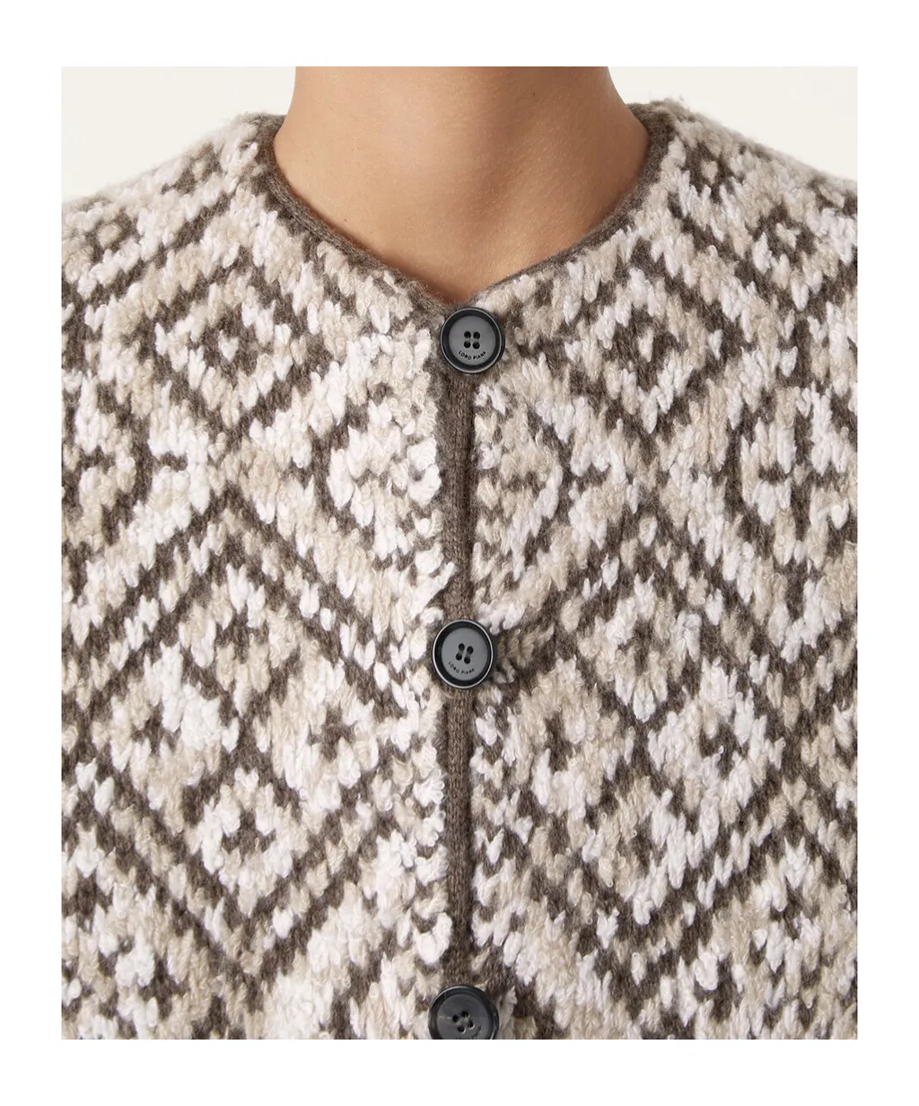 Paroo Jacquard Knit Cashmere Cardigan