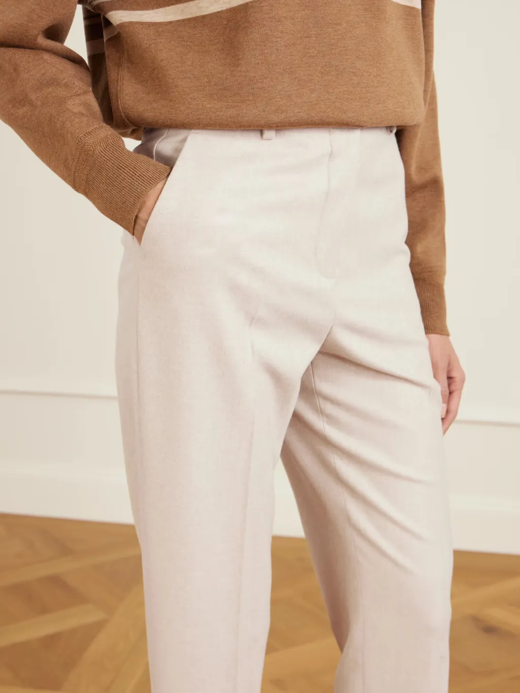 Dermot Wool And Cashmere Blend Casual Pants