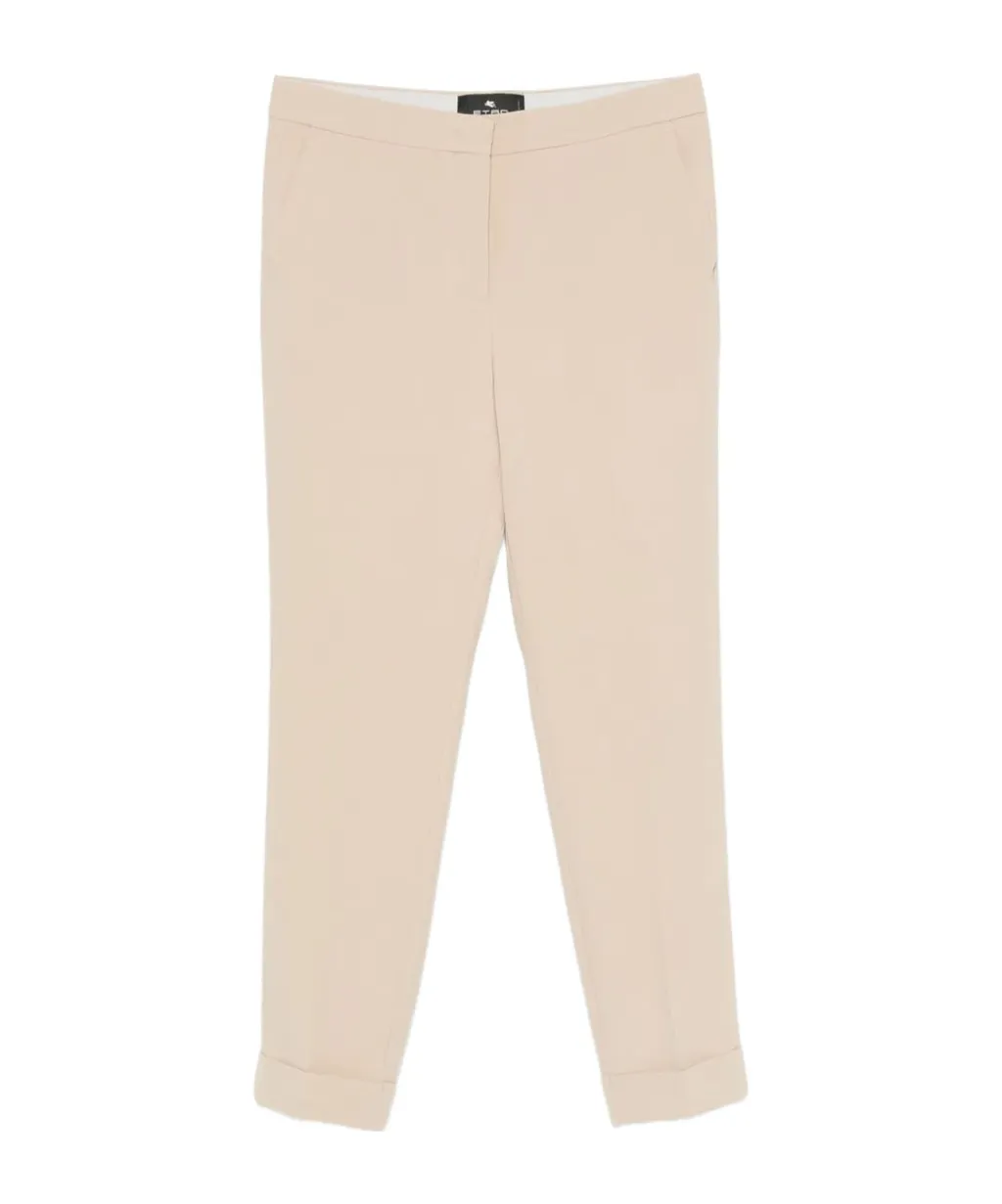 Etro Mid-Rise Tailored Cady Cigarette Trousers