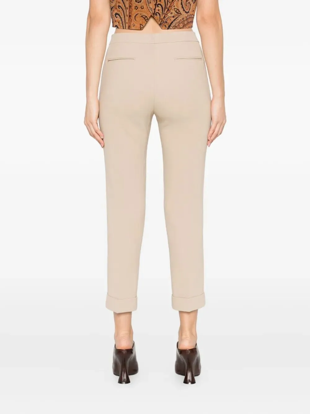 Etro Mid-Rise Tailored Cady Cigarette Trousers