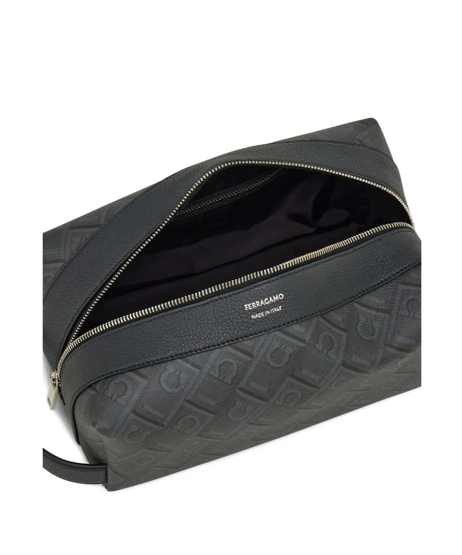 Ferragamo Logo Print Zipped Pouch