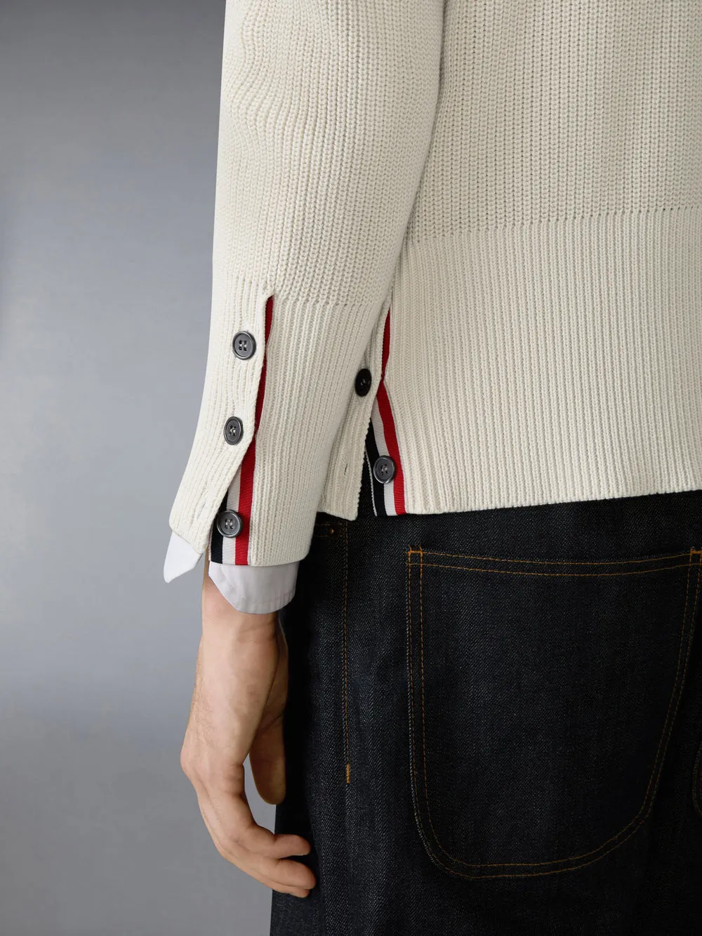 Thom Browne 4-Bar Knitted Jumper