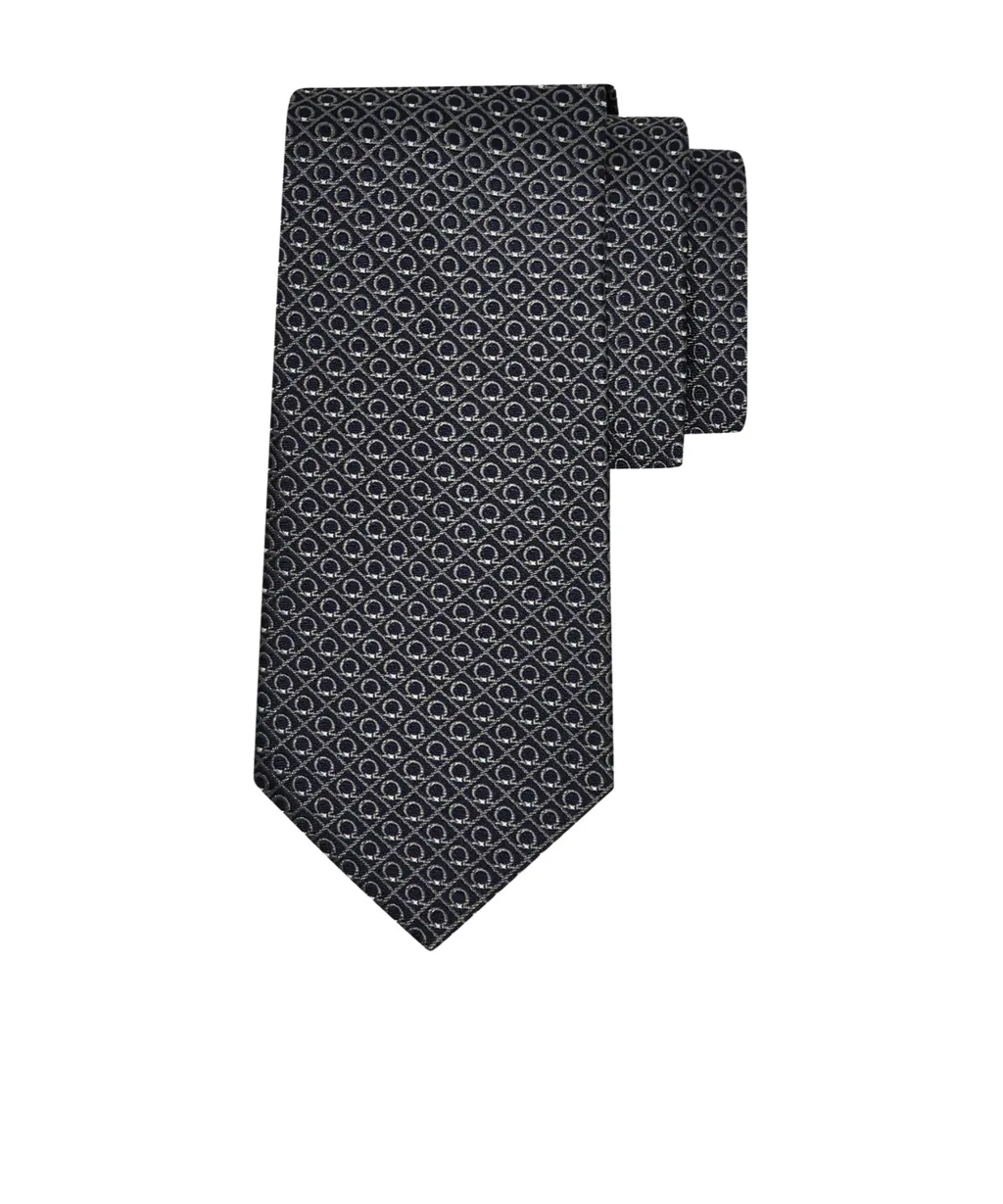 Gancini Jacquard Silk Tie