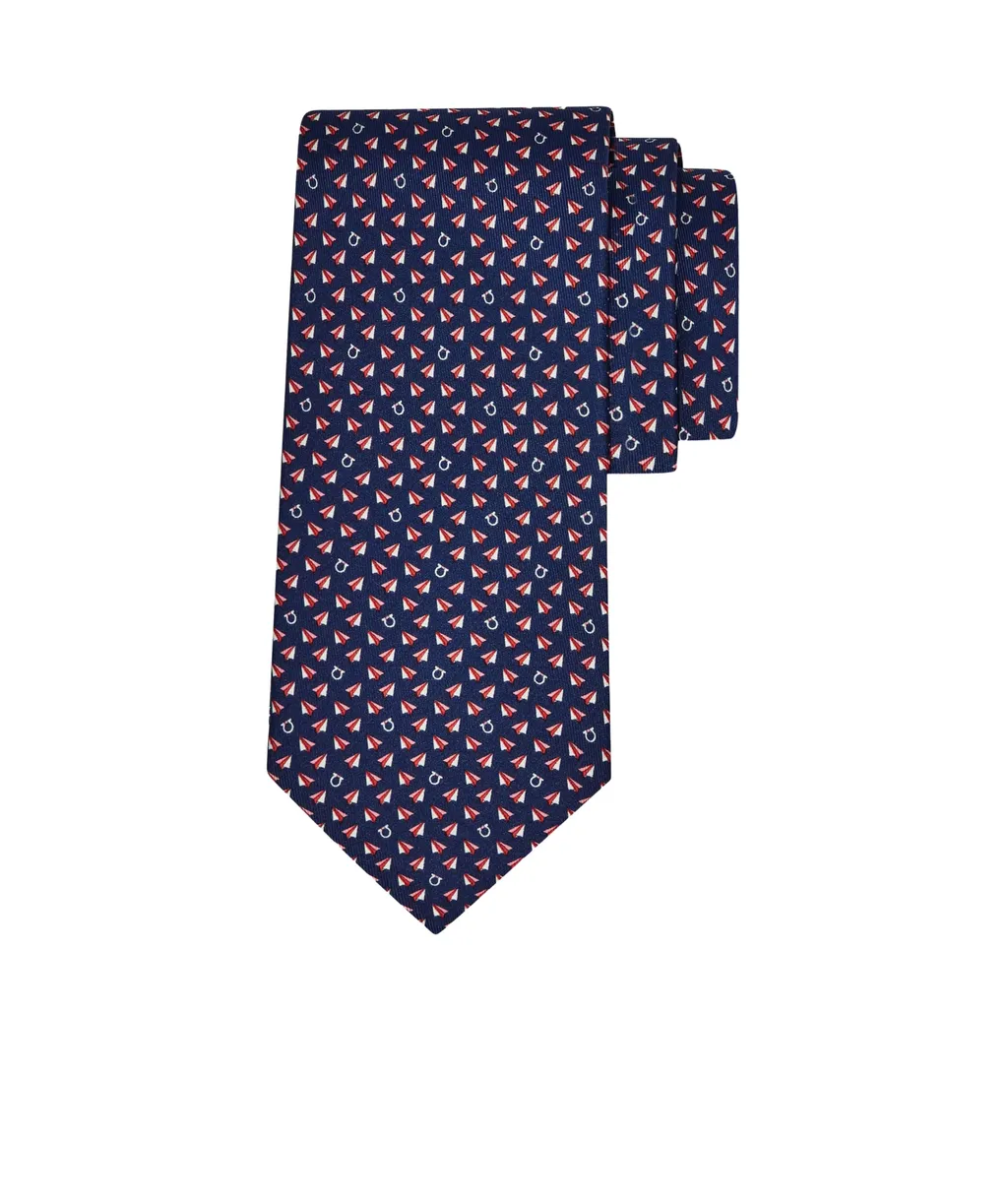 Mail Print Silk Tie
