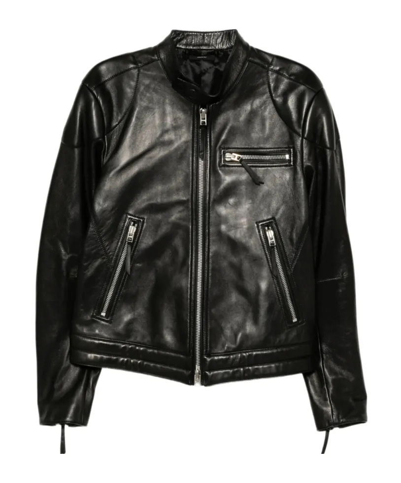 Tom Ford Zipped Leather Biker Jacket