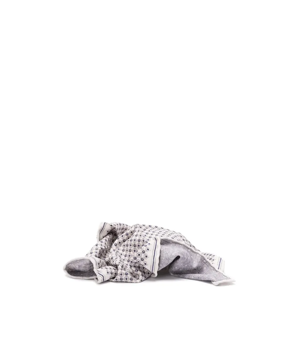 Geometric-Pattern Silk Pocket Square