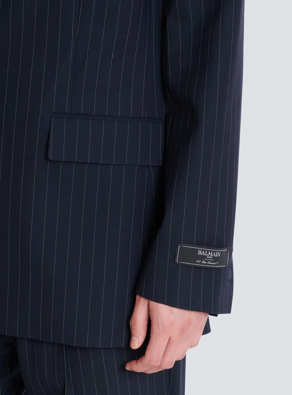 Wool Pinstripe Blazer