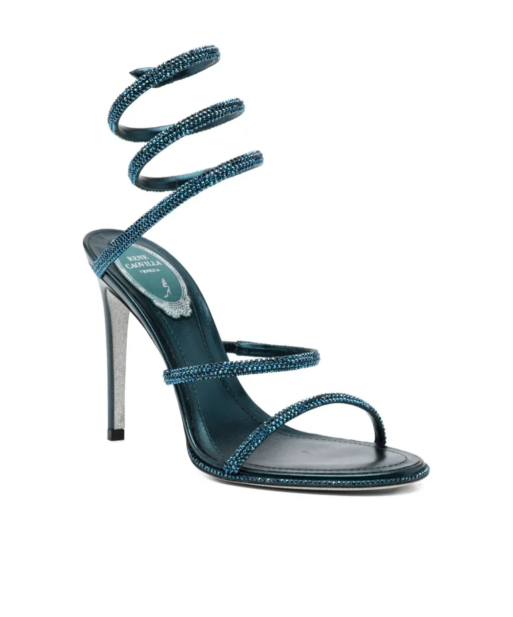 Ren Caovilla Embellished Heeled Sandals