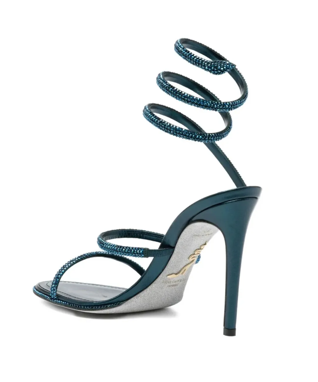 Ren Caovilla Embellished Heeled Sandals