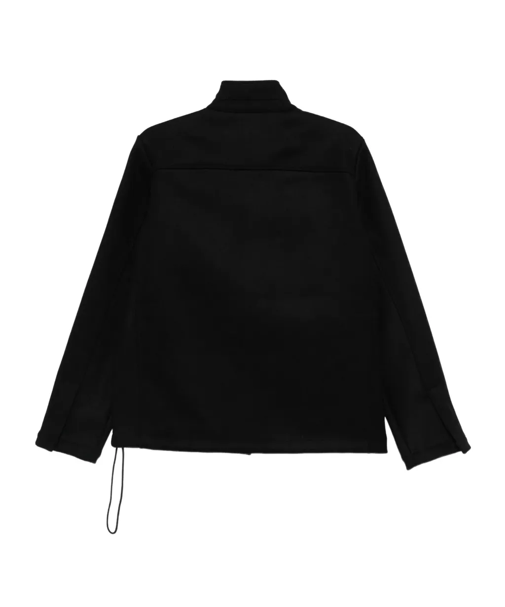 Flap Pocket Wool Blend Casual Jacket