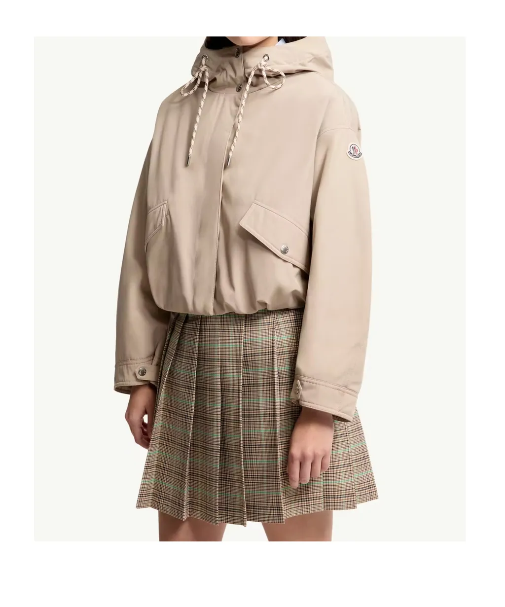 Moncler Eucalyptus Hooded Short Down Jacket