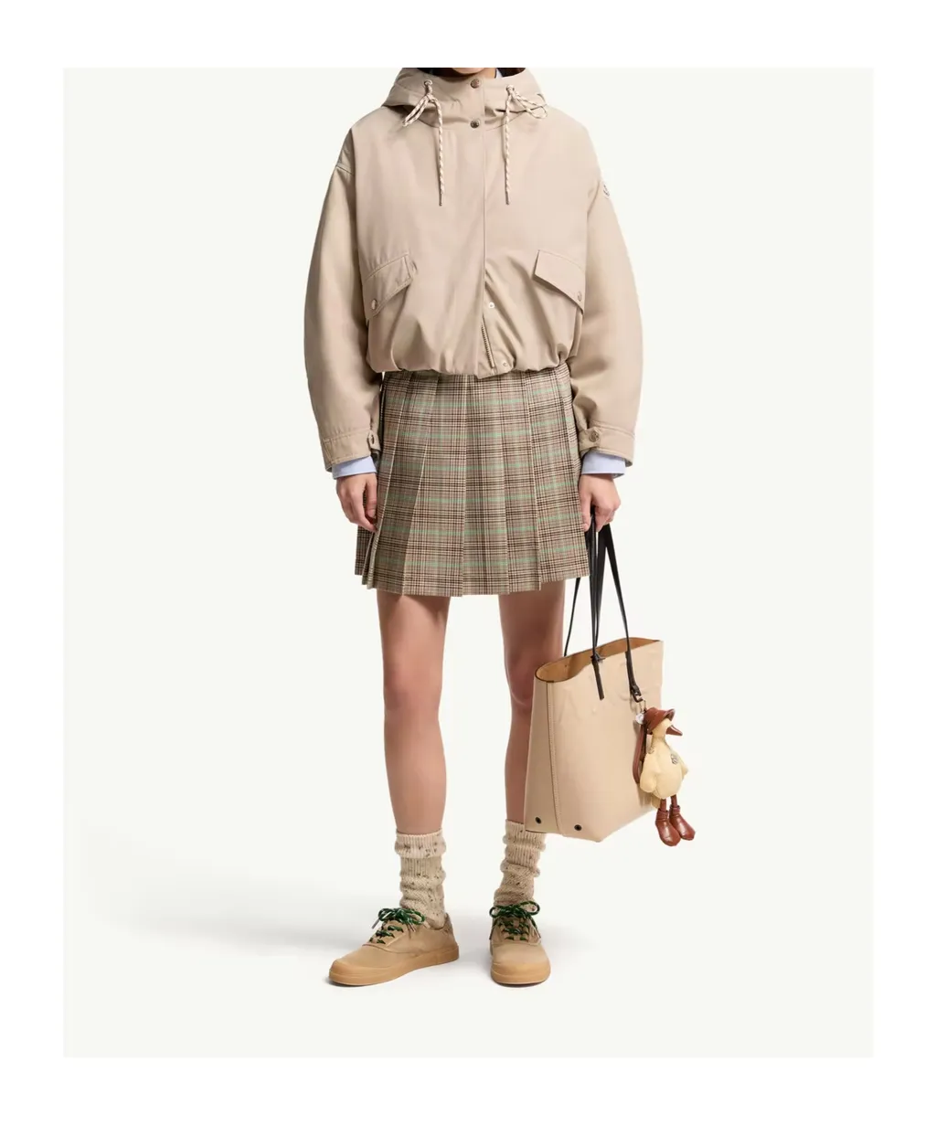 Moncler Eucalyptus Hooded Short Down Jacket