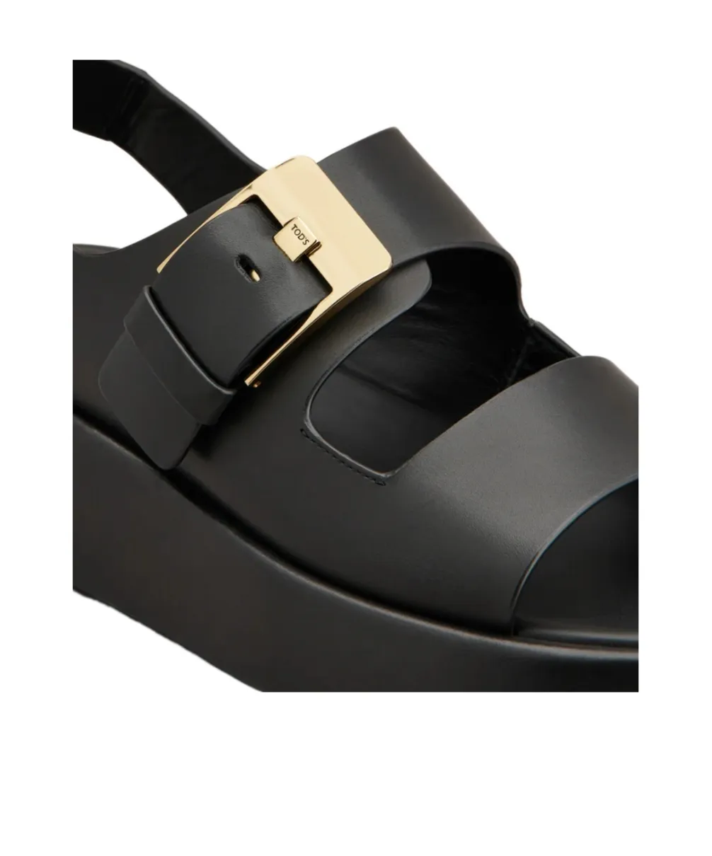 Tod's Buckle-Strap Platform Sandals