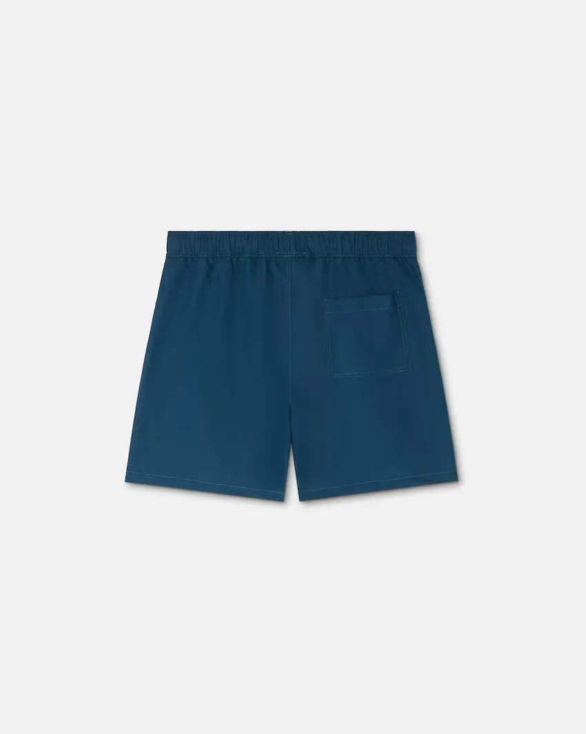 Patterned-Stripe Swim Shorts
