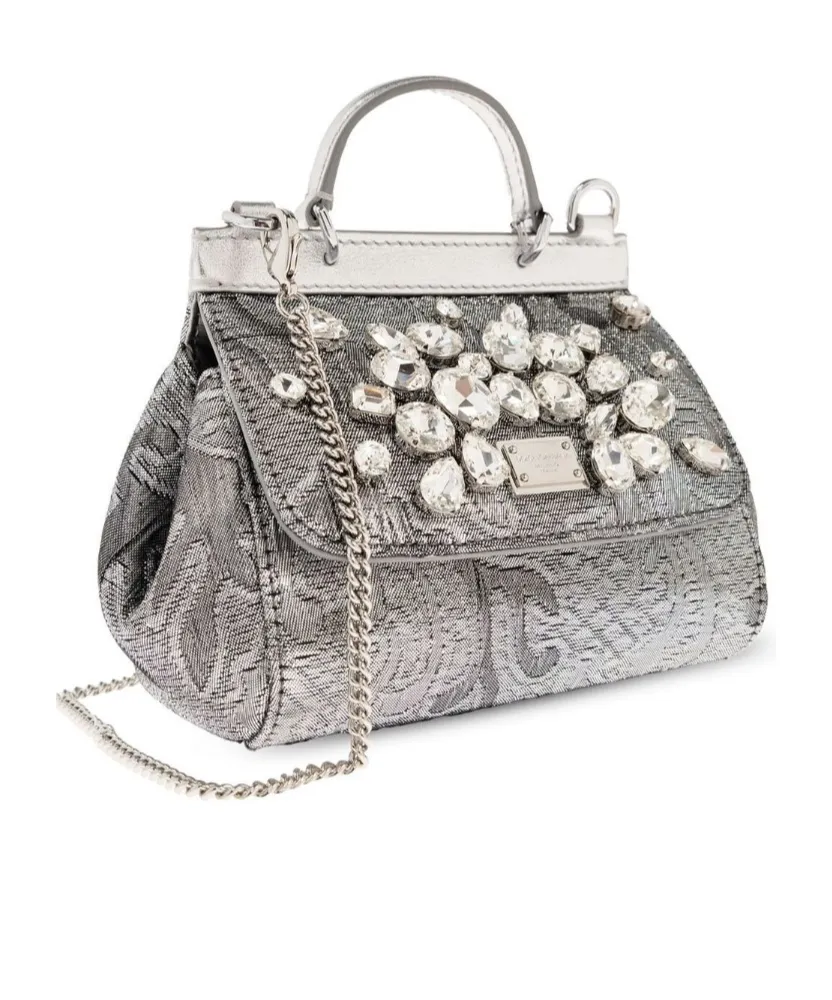 Dolce & Gabbana Kids Embellished Sicily Mini Hand Bag