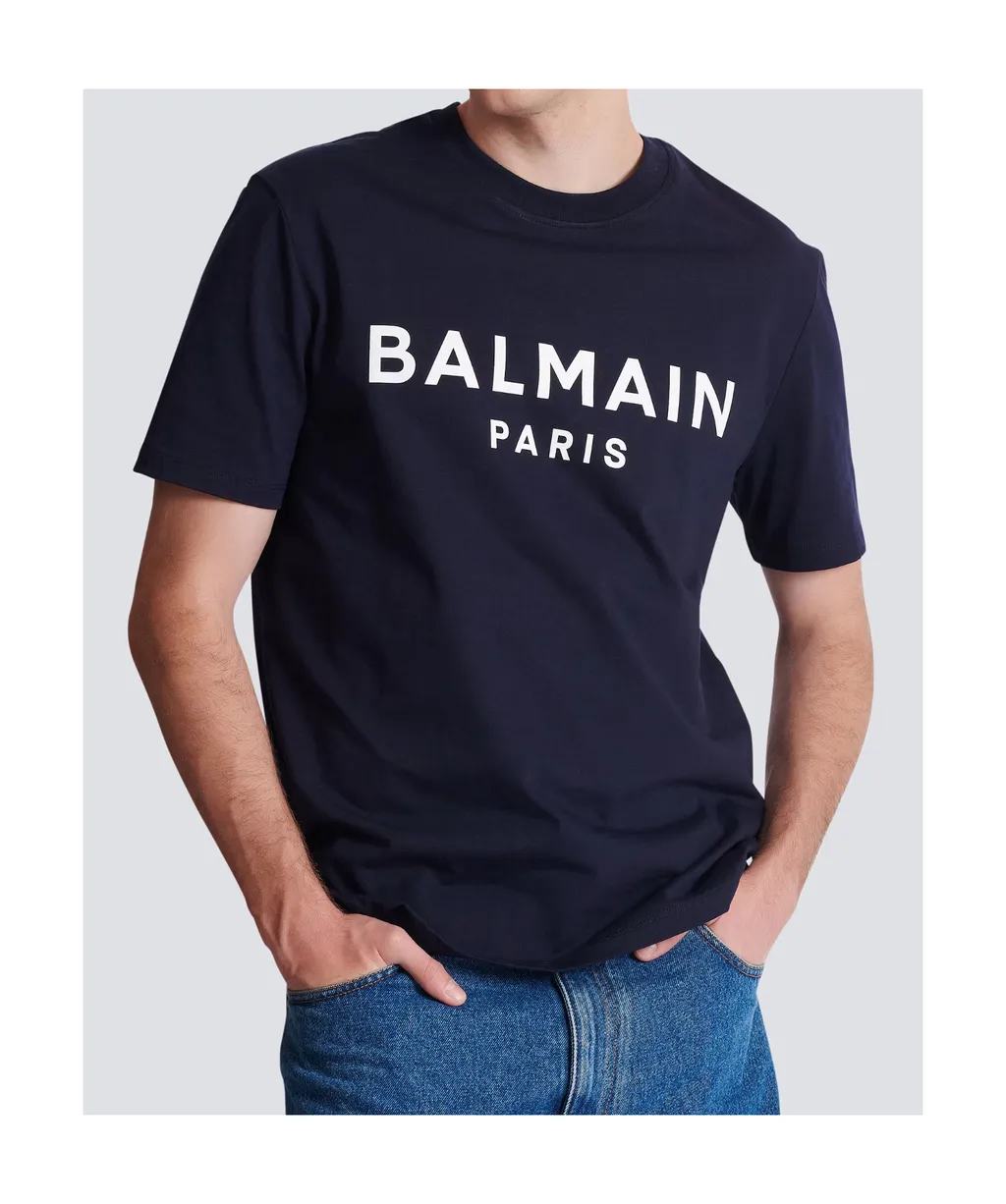 Balmain Logo Printed Crewneck T-Shirt